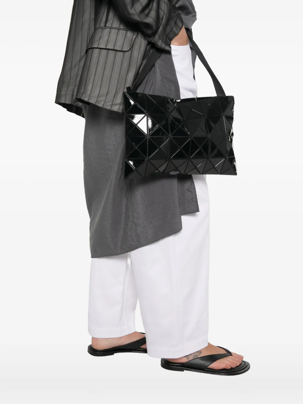 Bao Issey Miyake Lucent schoudertas met geometrisch vlak Zwart