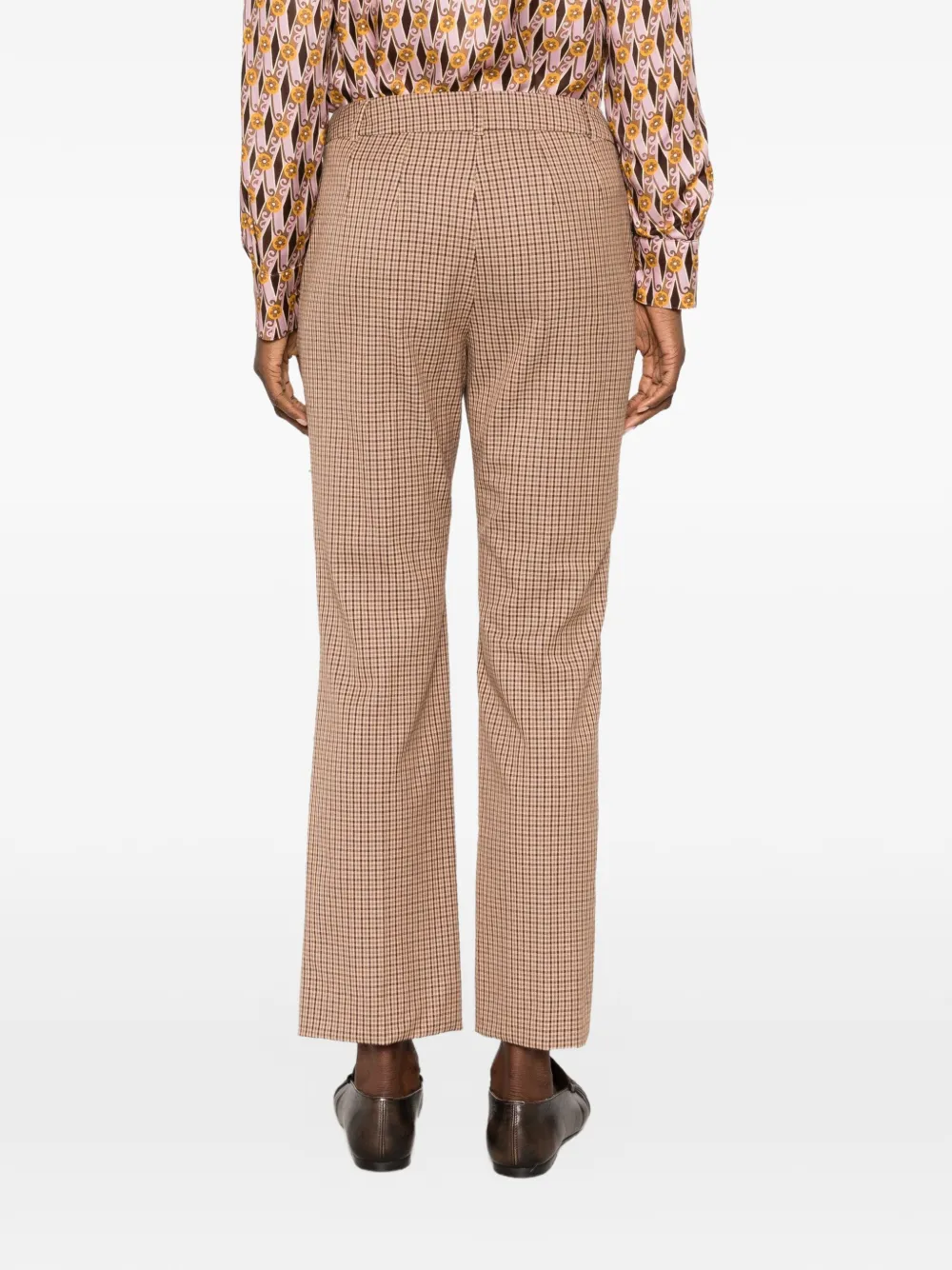 I BLUES Geruite pantalon Beige