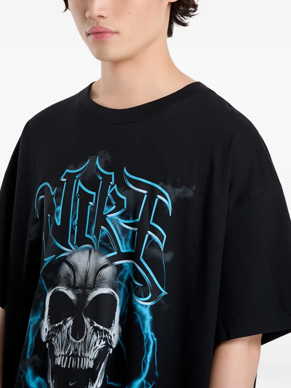 Nike T-shirt met grafische print Zwart