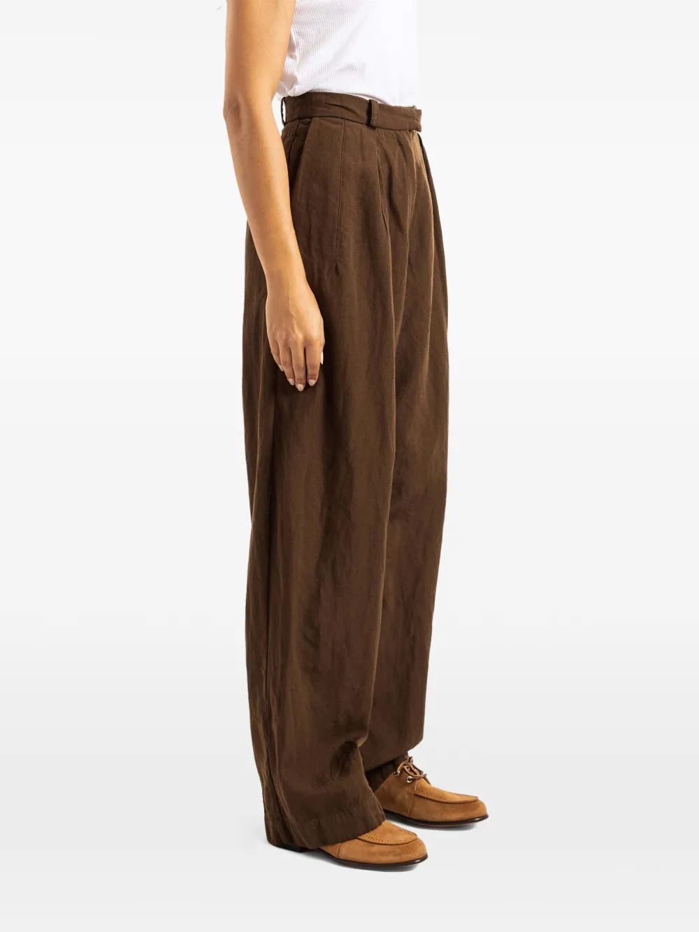 Casey Coco pleated trousers Bruin