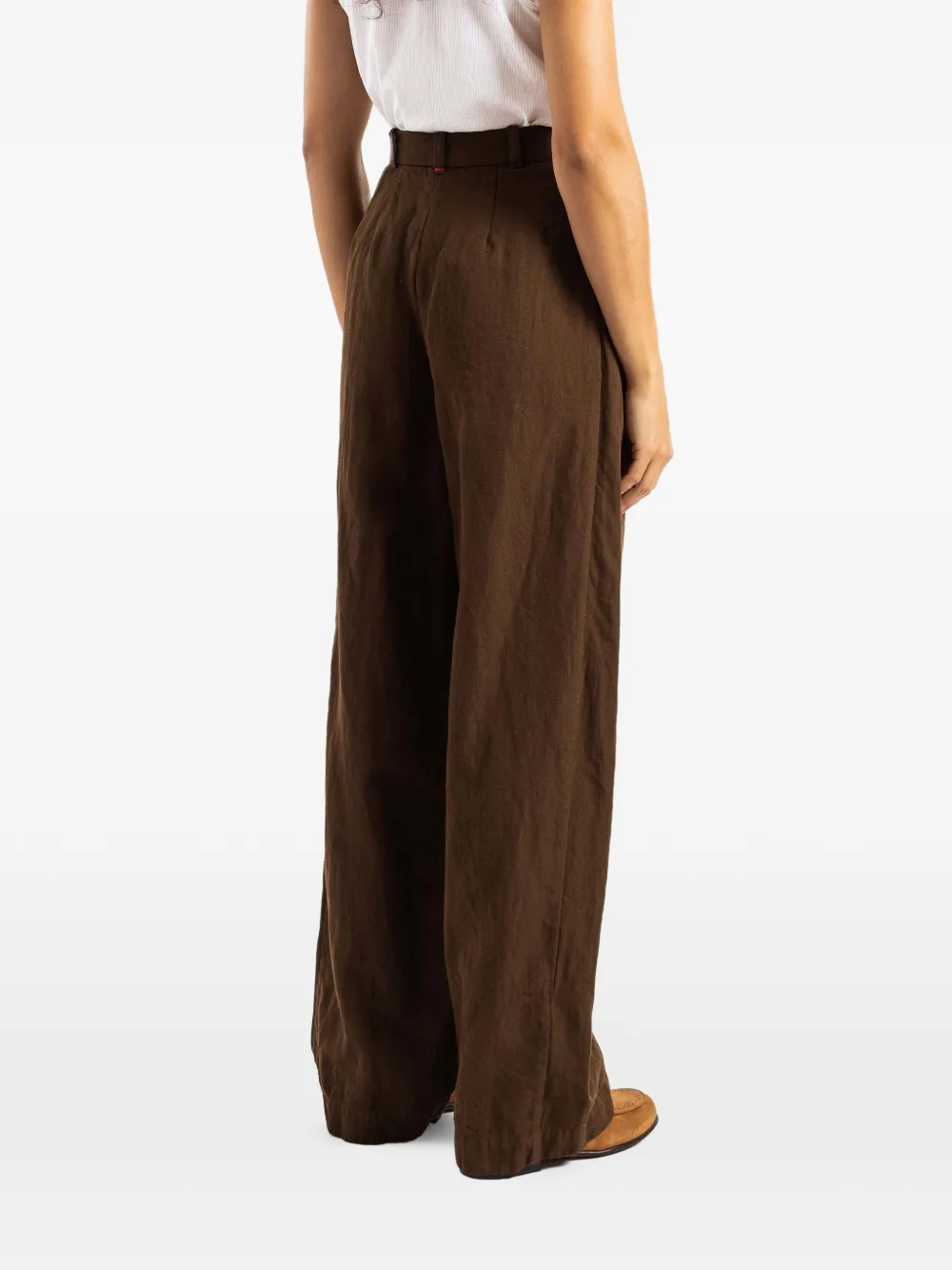 Casey Coco pleated trousers Bruin