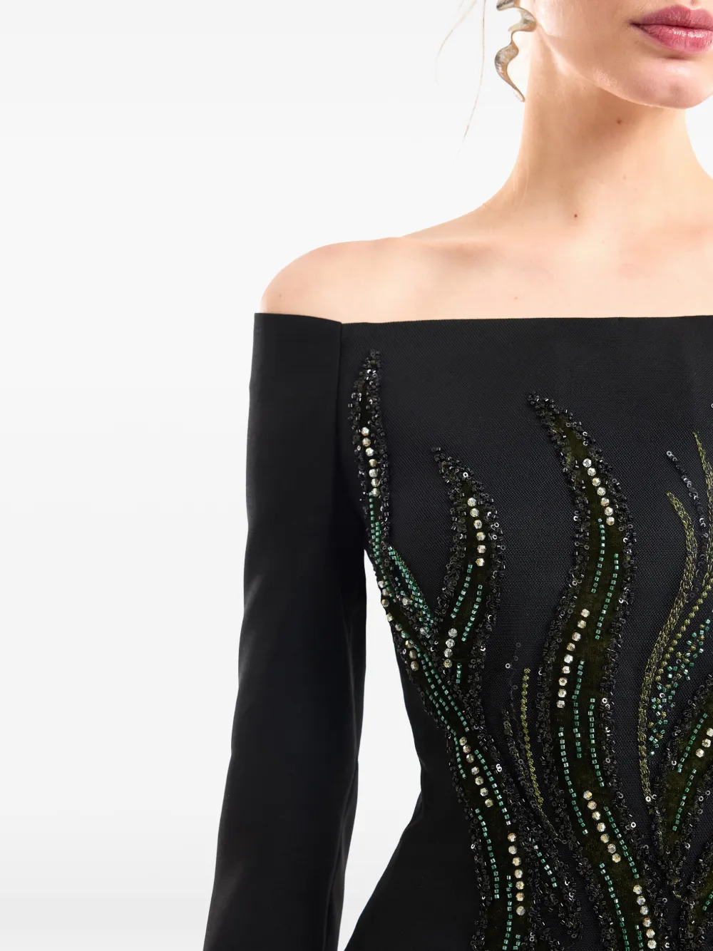 Gemy Maalouf Off-shoulder jurk Zwart