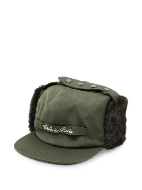 WALK IN PARIS Trapper faux-fur trim cap