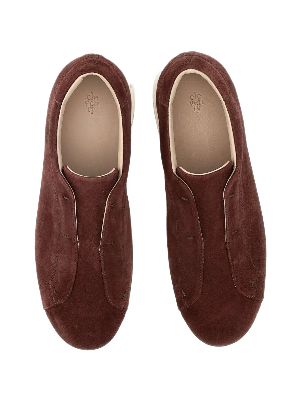 Eleventy suede slip-on sneakers Bruin