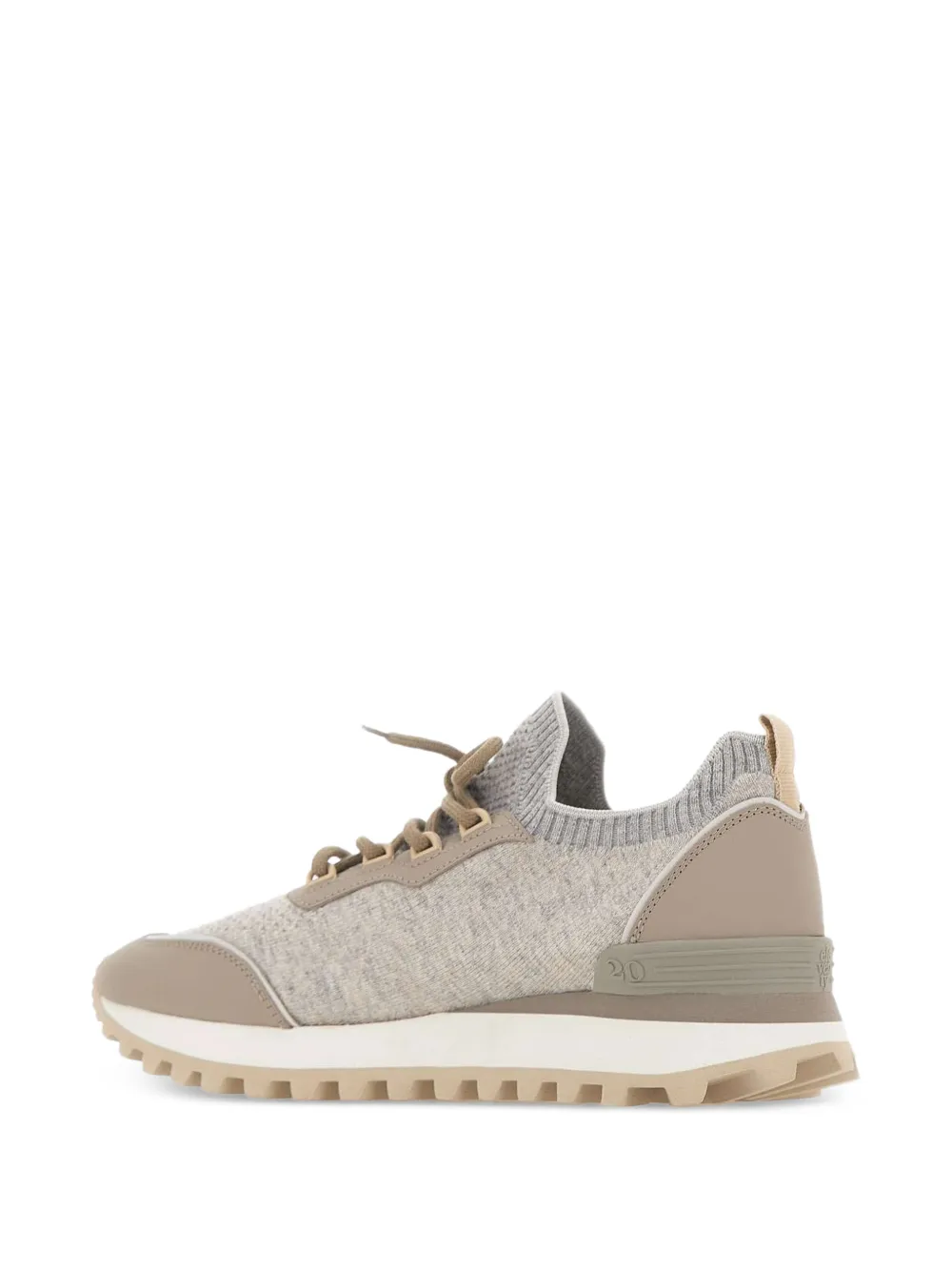 Eleventy wool-blend knit sneakers Beige