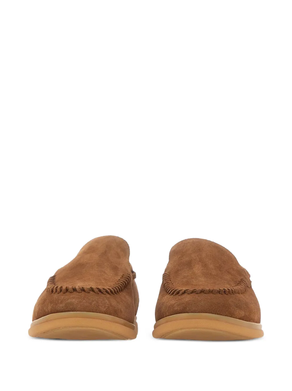 Eleventy suede ribbon-detail loafers Bruin