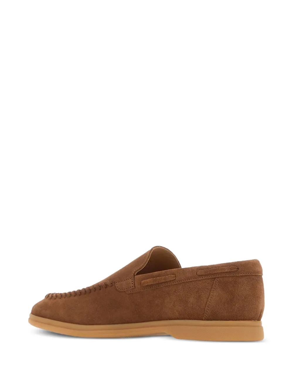 Eleventy suede ribbon-detail loafers Bruin