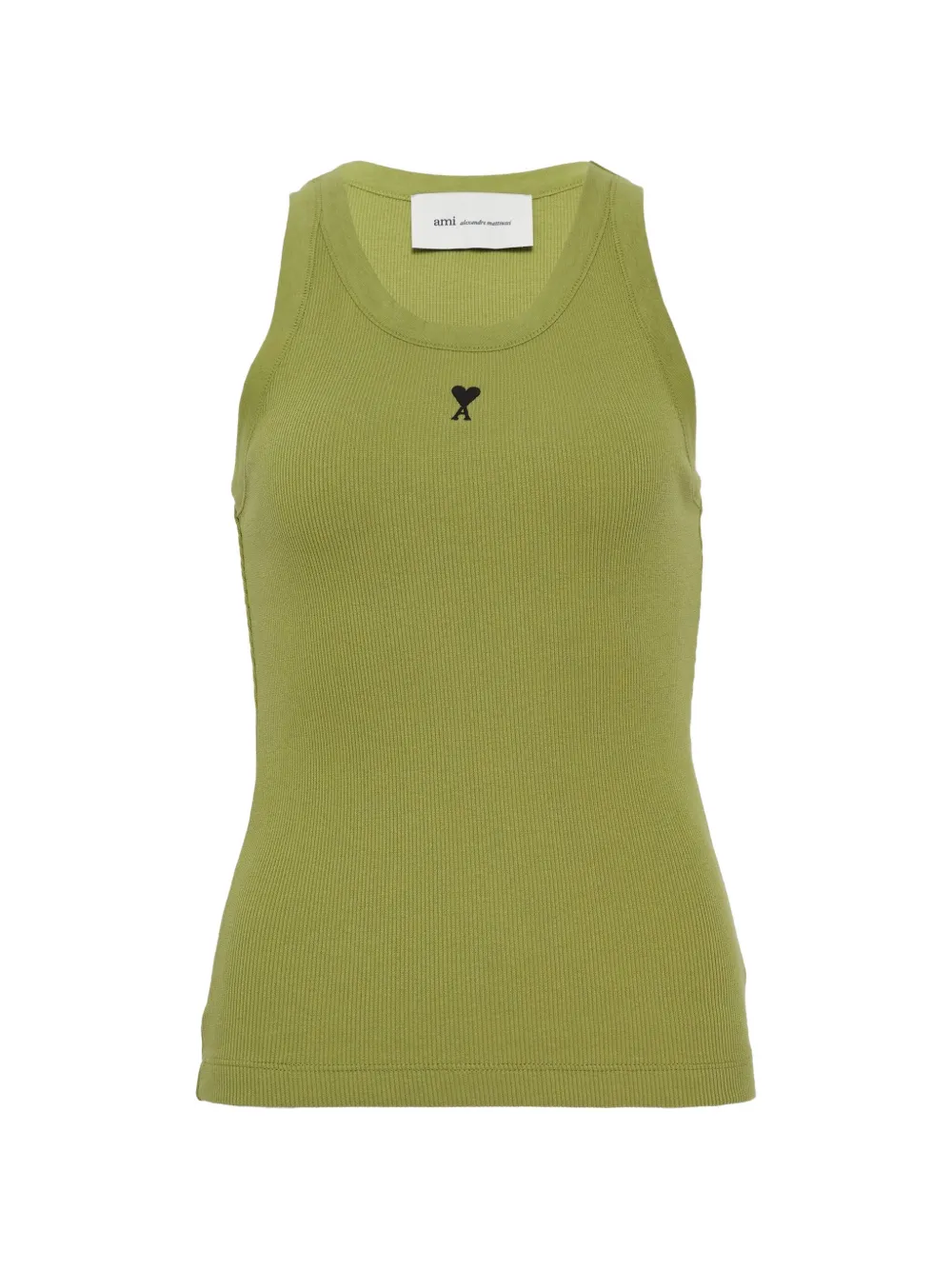AMI Paris Ami de Coeur geribbelde tanktop Groen