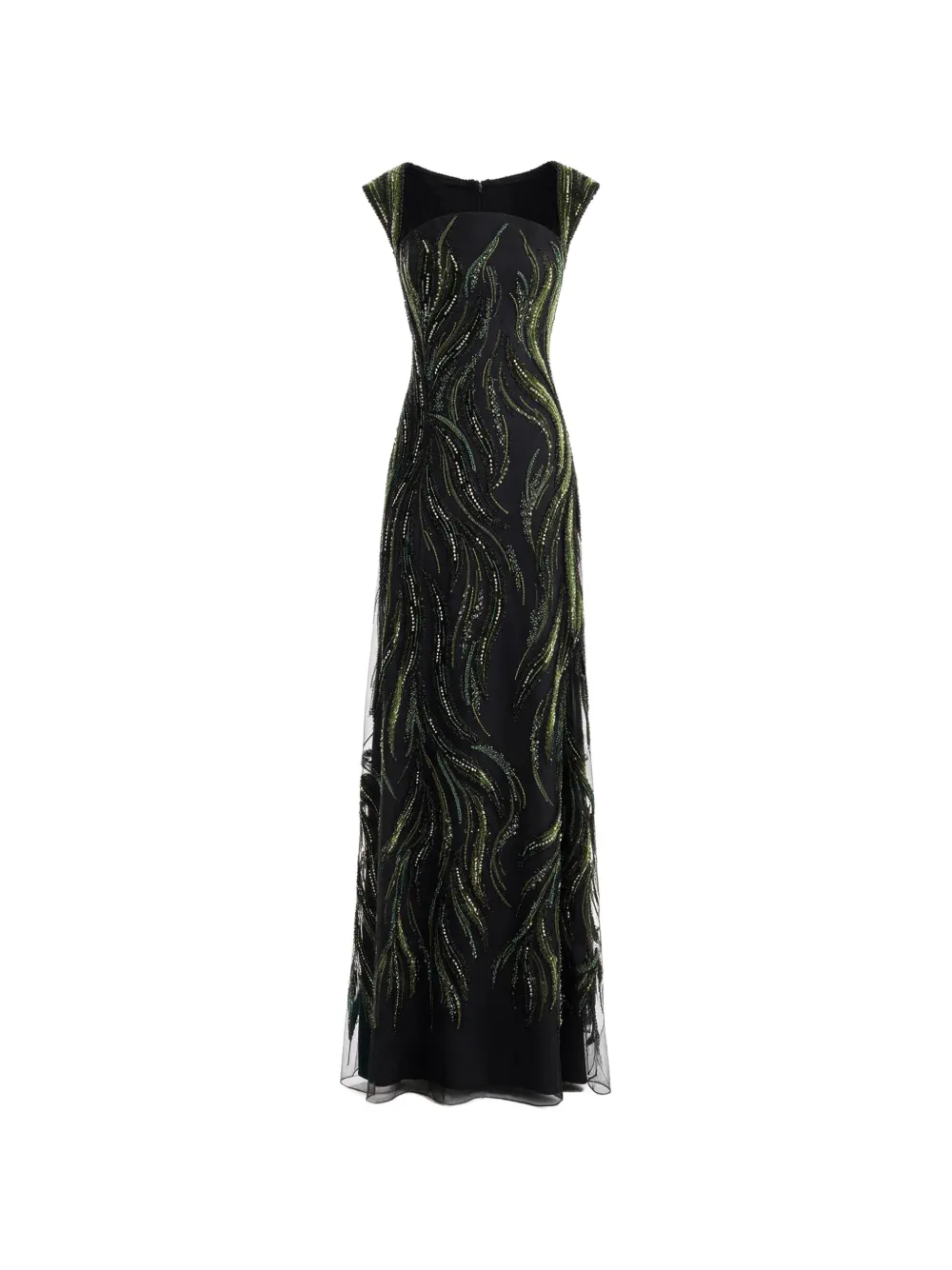 Gemy Maalouf bead-embellished wide-strap dress - Black