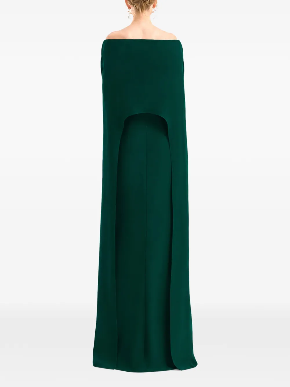 Gemy Maalouf Jurk met cape-overlay Groen