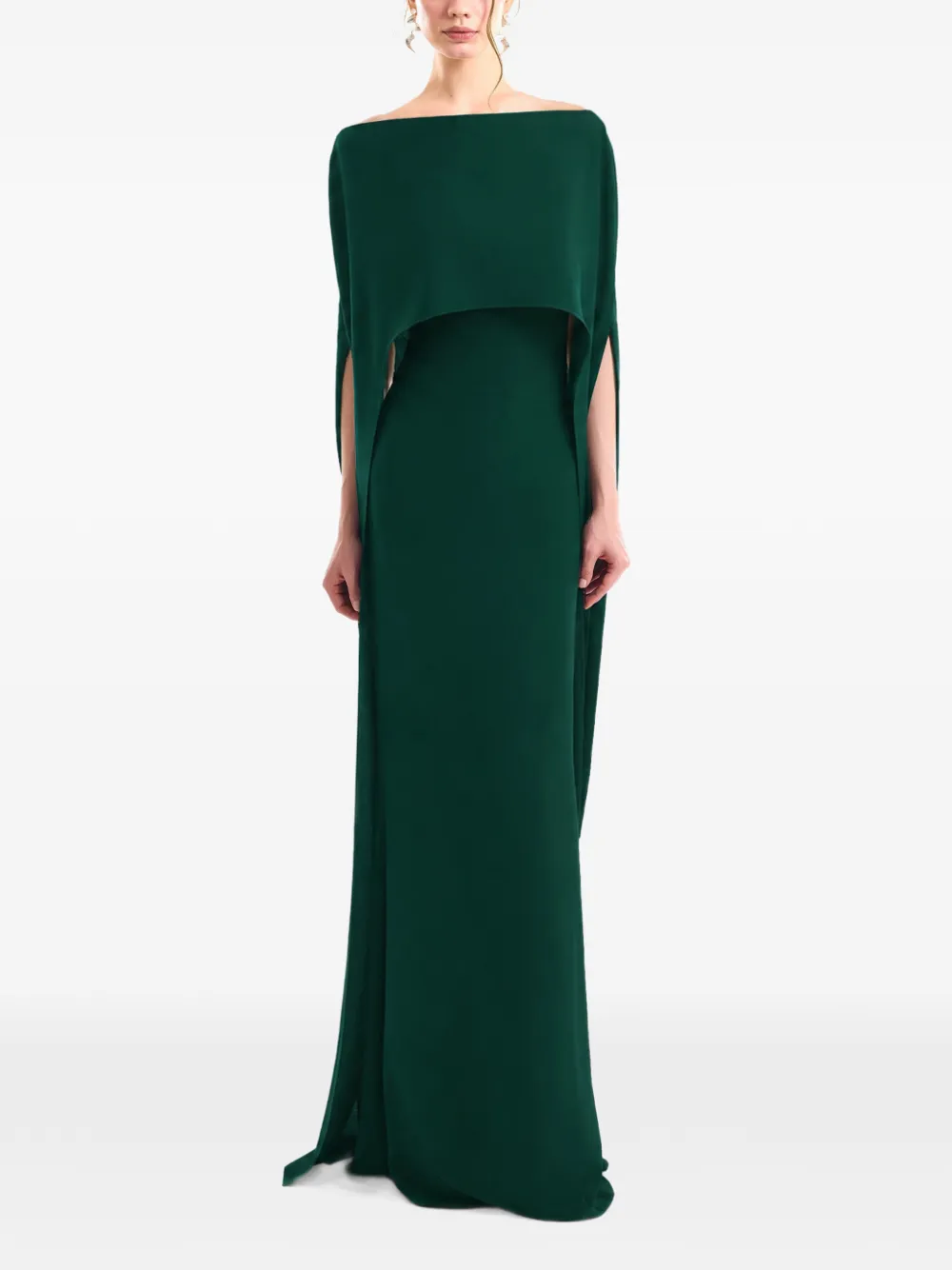 Gemy Maalouf Jurk met cape-overlay Groen