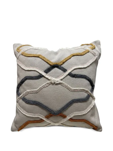 L'OCA NERA coussin en toile brodée