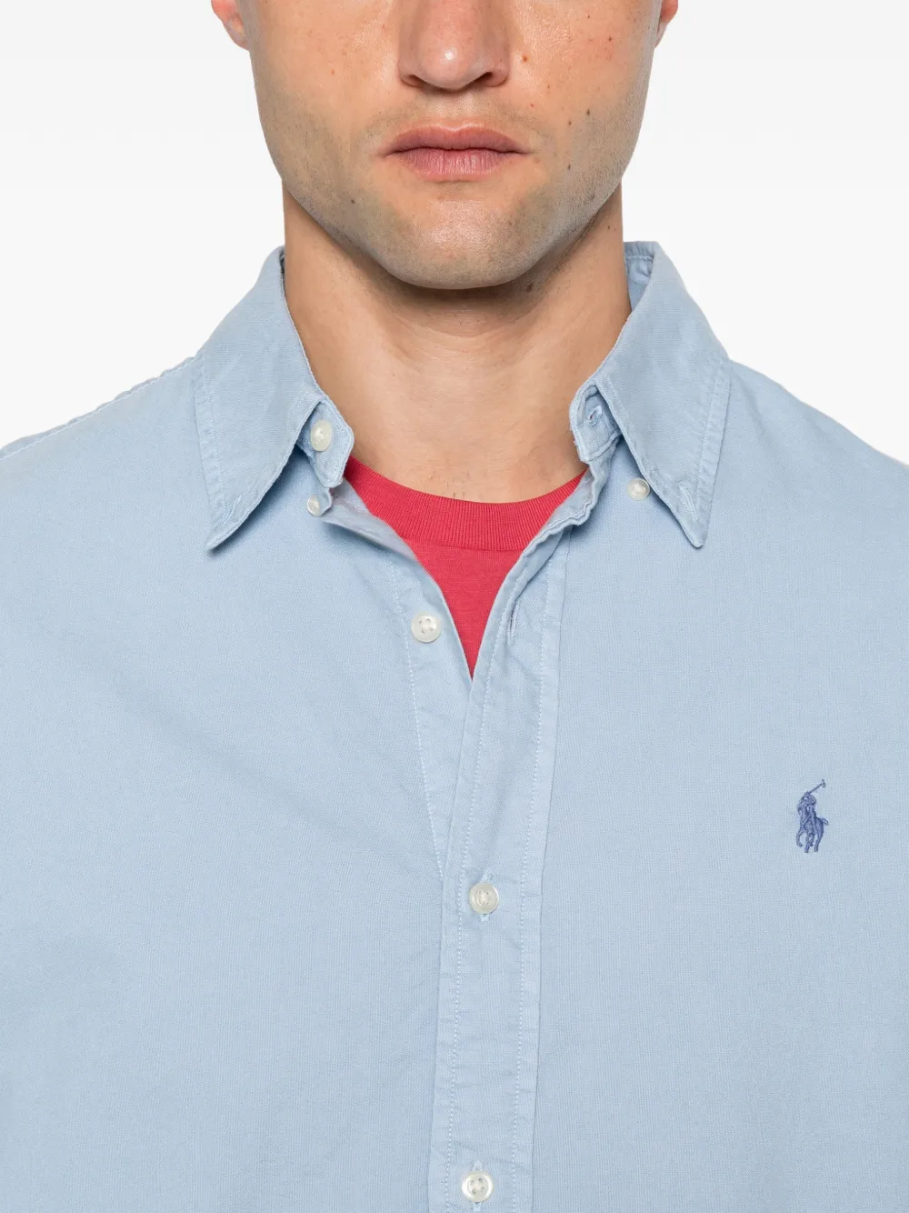Polo Ralph Lauren Overhemd met geborduurd logo Blauw