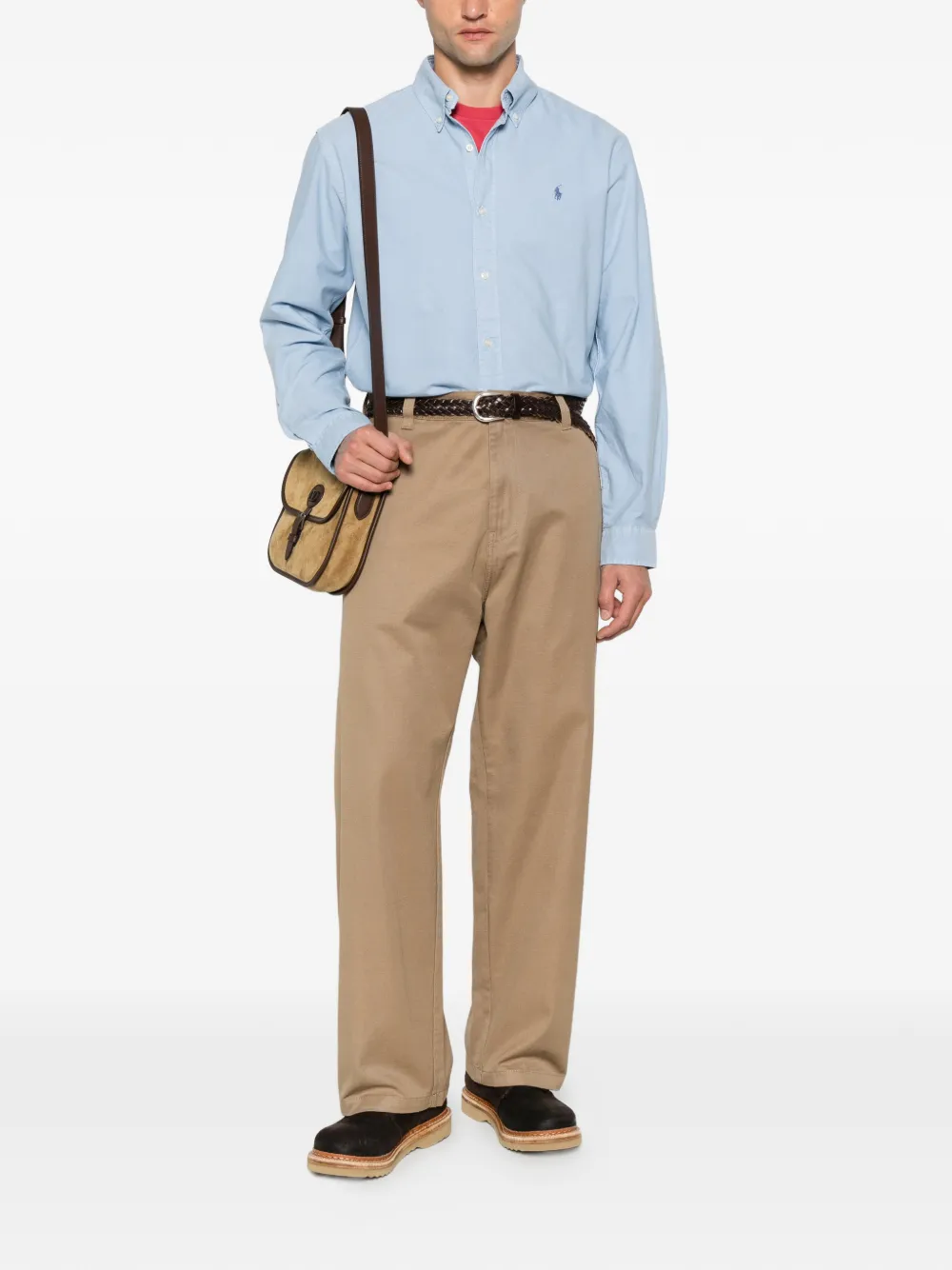 Polo Ralph Lauren Overhemd met geborduurd logo Blauw