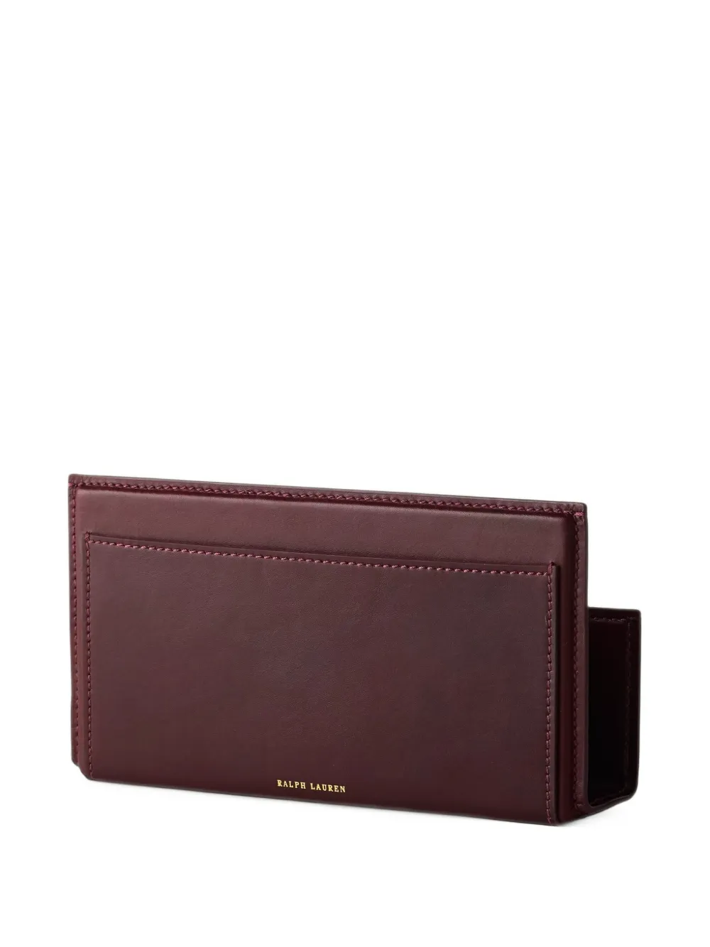 Ralph Lauren Home Brennan logo-print leather letter rack - Rot