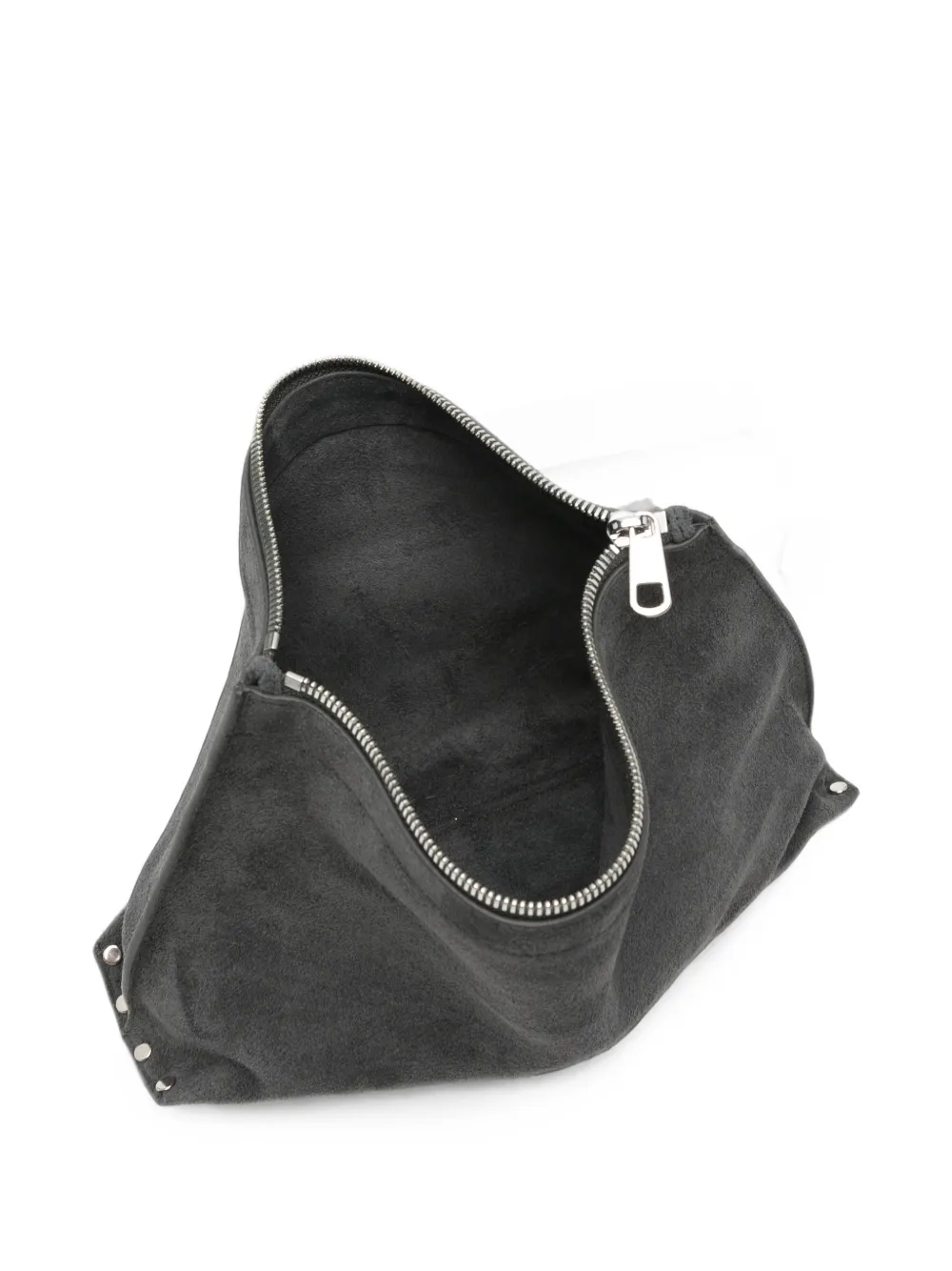 A.P.C. Suède clutch met rits Grijs