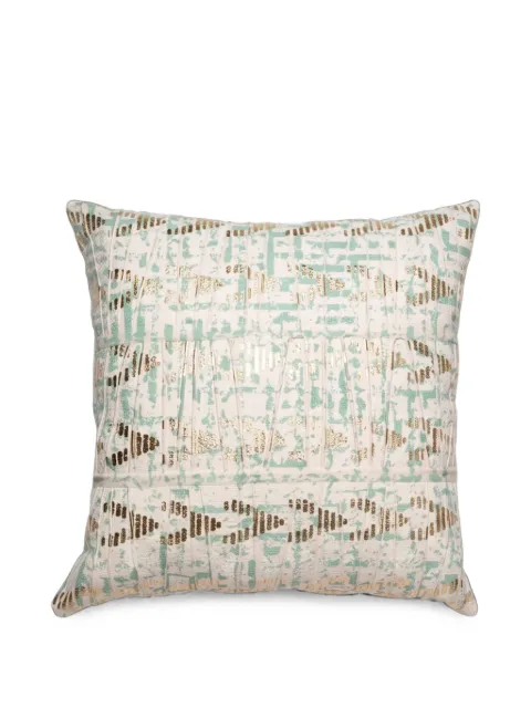 L'OCA NERA abstract-print pleated cushion