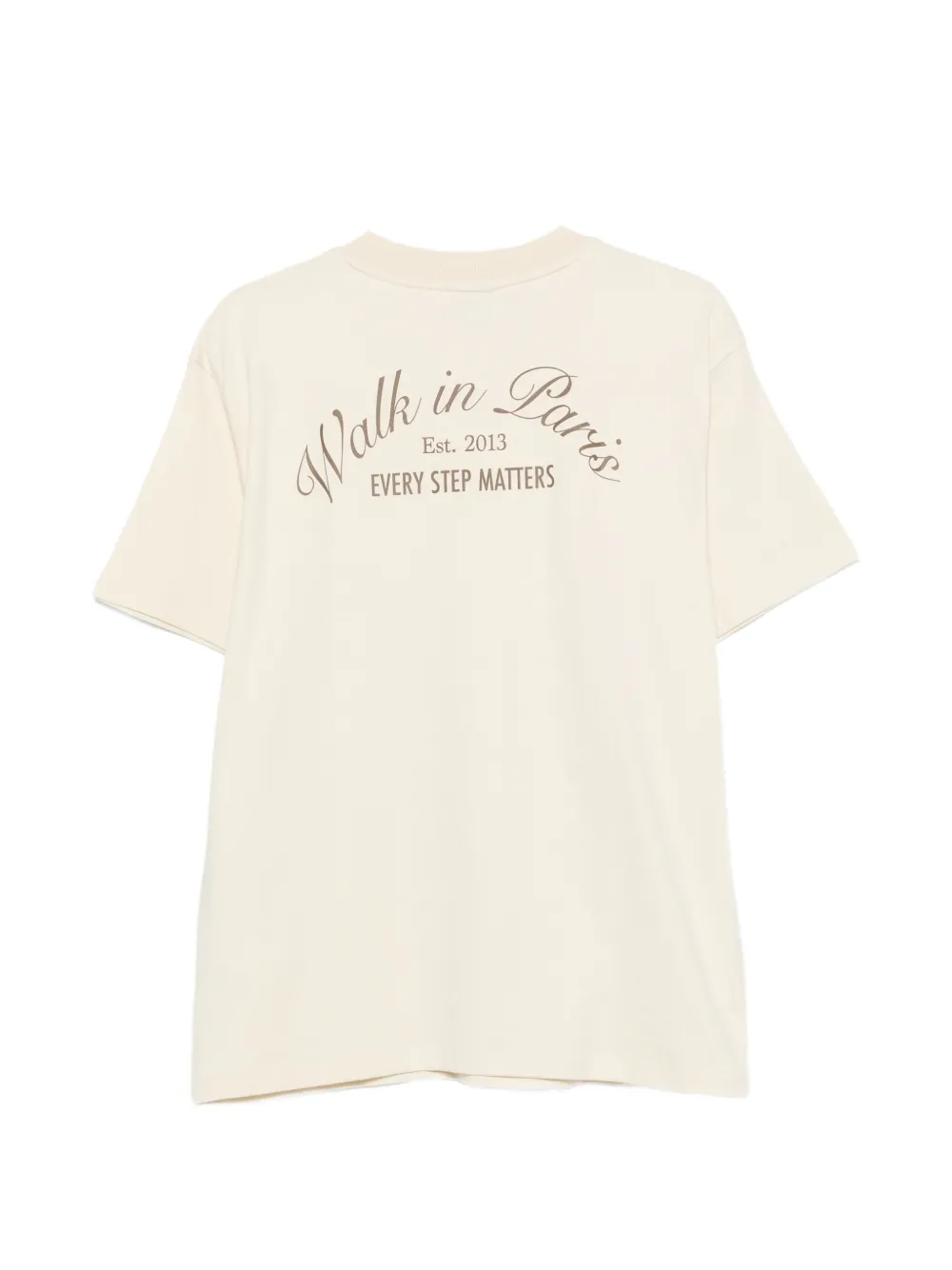 WALK IN PARIS Katoenen T-shirt met logoprint Beige