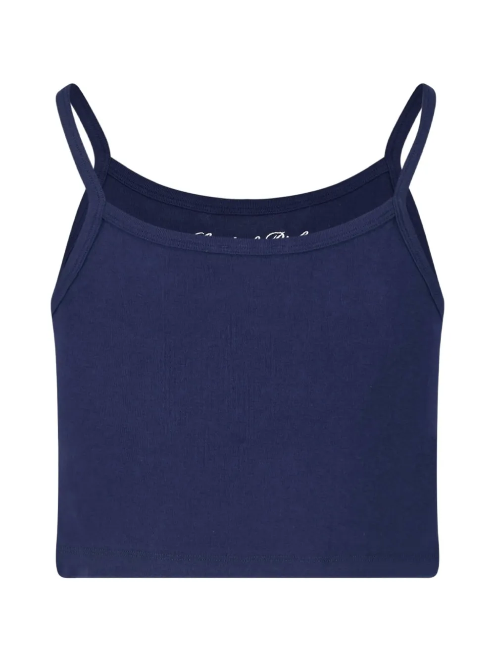 Sporty & Rich Cropped hemd met logo-print Blauw
