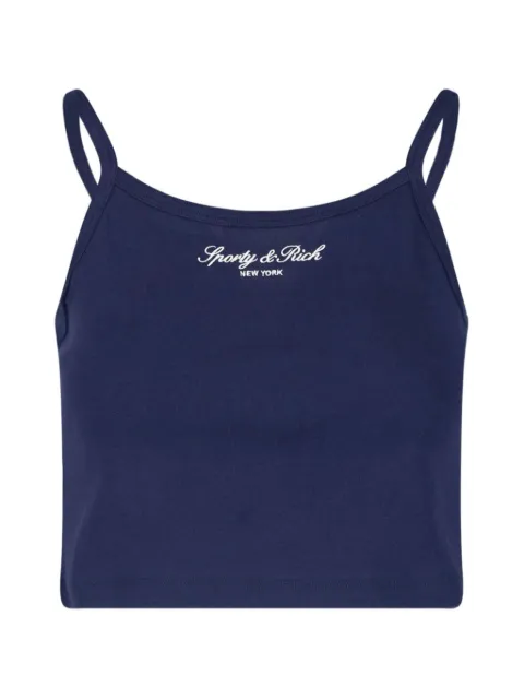 Sporty & Rich logo-print cropped camisole
