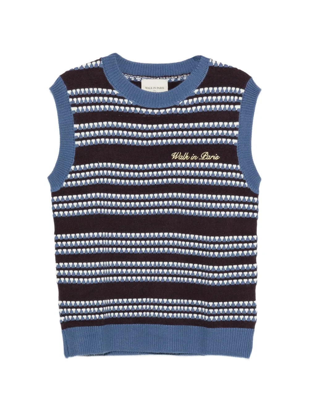 WALK IN PARIS striped embroidered sweater