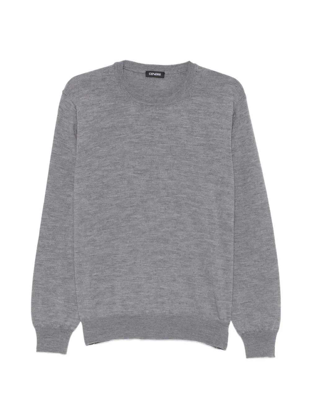 Cenere Crew-neck Ribbed-trim Sweater In Gray