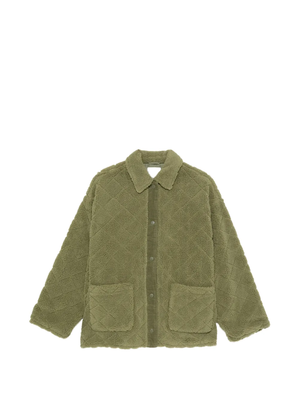 Stella McCartney Kids quilted fleece coat - Verde