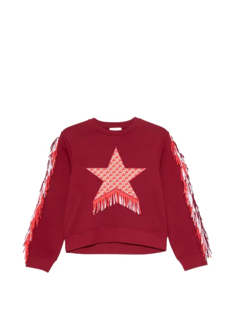 Stella McCartney Kids sweater med frynsedetalje og stjernemærke