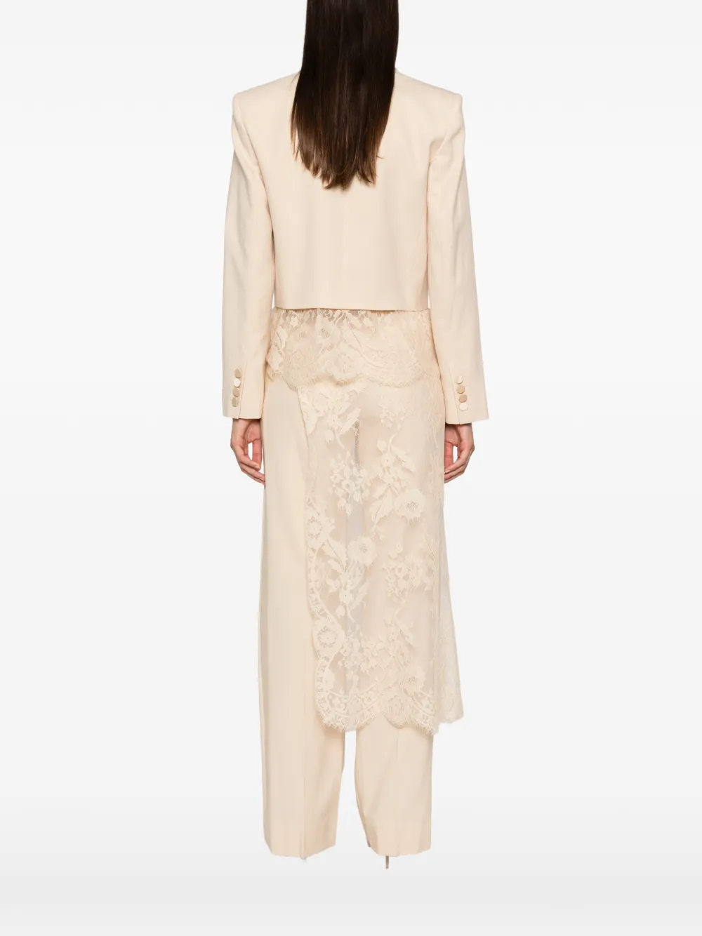 ZIMMERMANN Valiant cropped jack met dubbele rij knopen Beige