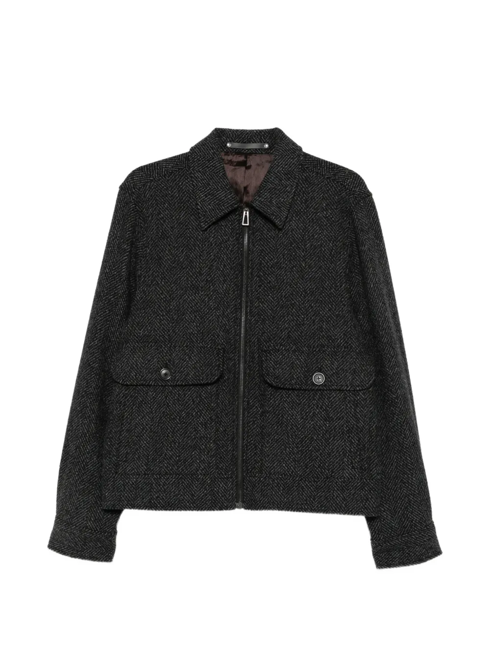 Paul Smith Harrington herringbone-pattern front-pocket jacket