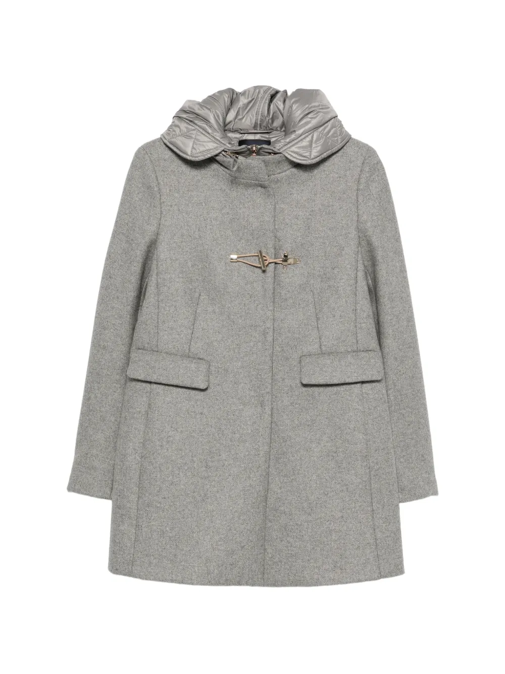 Fay toggle-fastening hooded coat