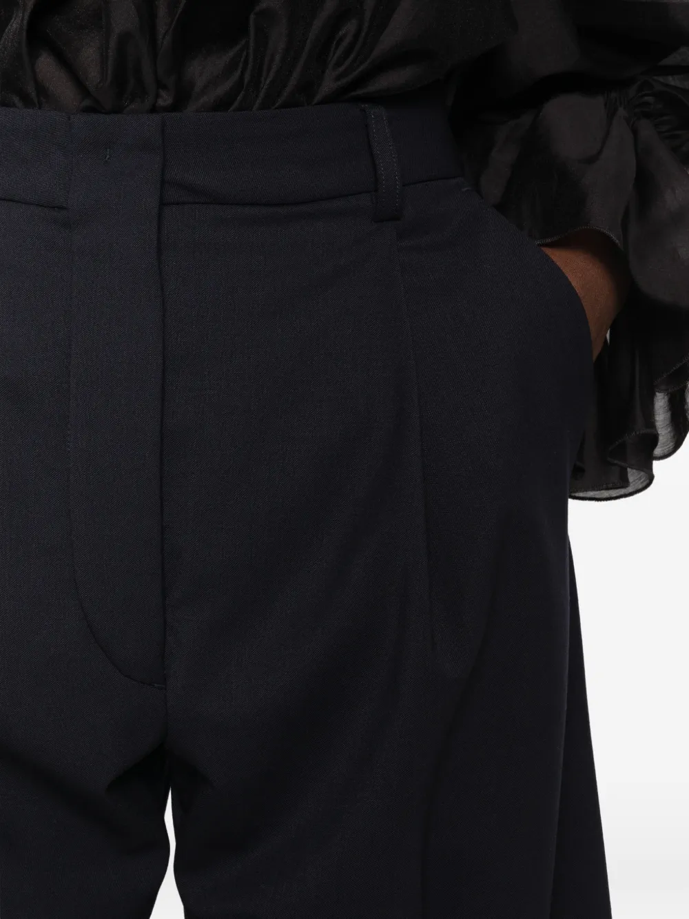 THELATEST pleated wide-leg trousers Blauw