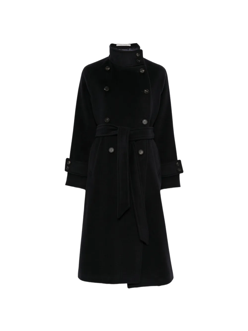 Tagliatore Henryka double-breasted belted coat - Nero