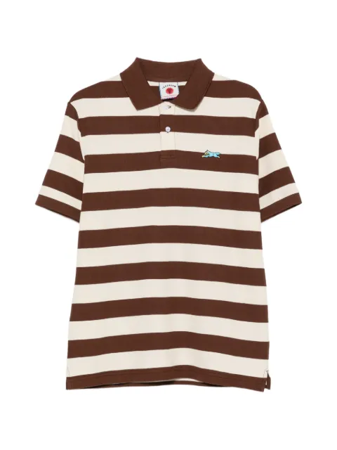 ICECREAM striped logo-patch polo shirt