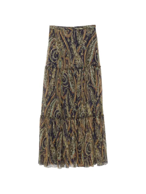 ETRO paisley-print tiered maxi skirt