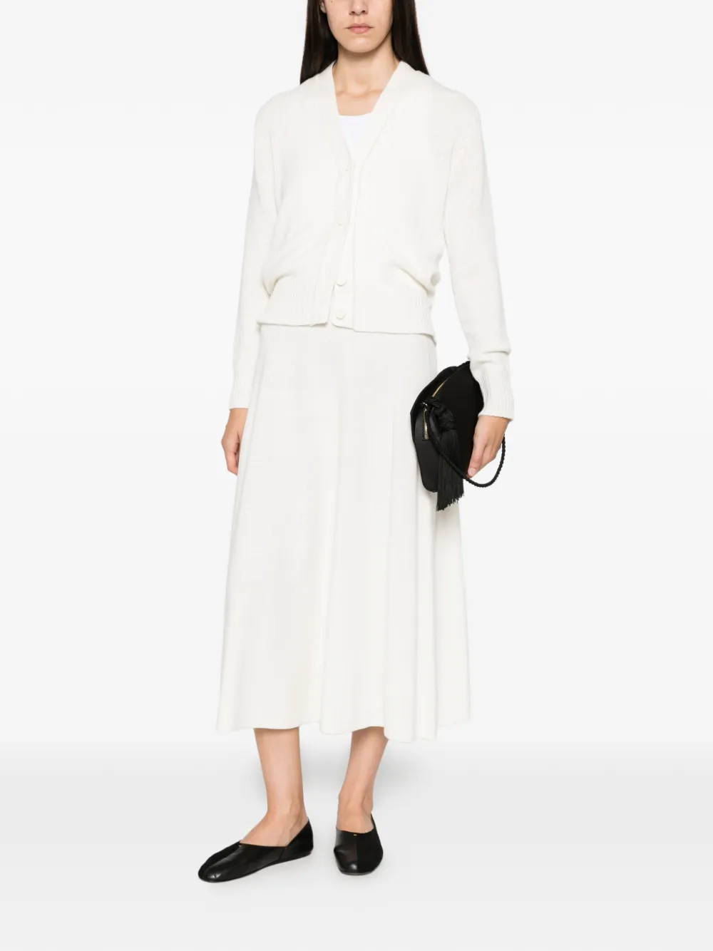 Fabiana Filippi V-neck button-up cardigan Beige