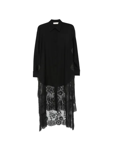 ZIMMERMANN Valiant lace-panelled long-line shirt