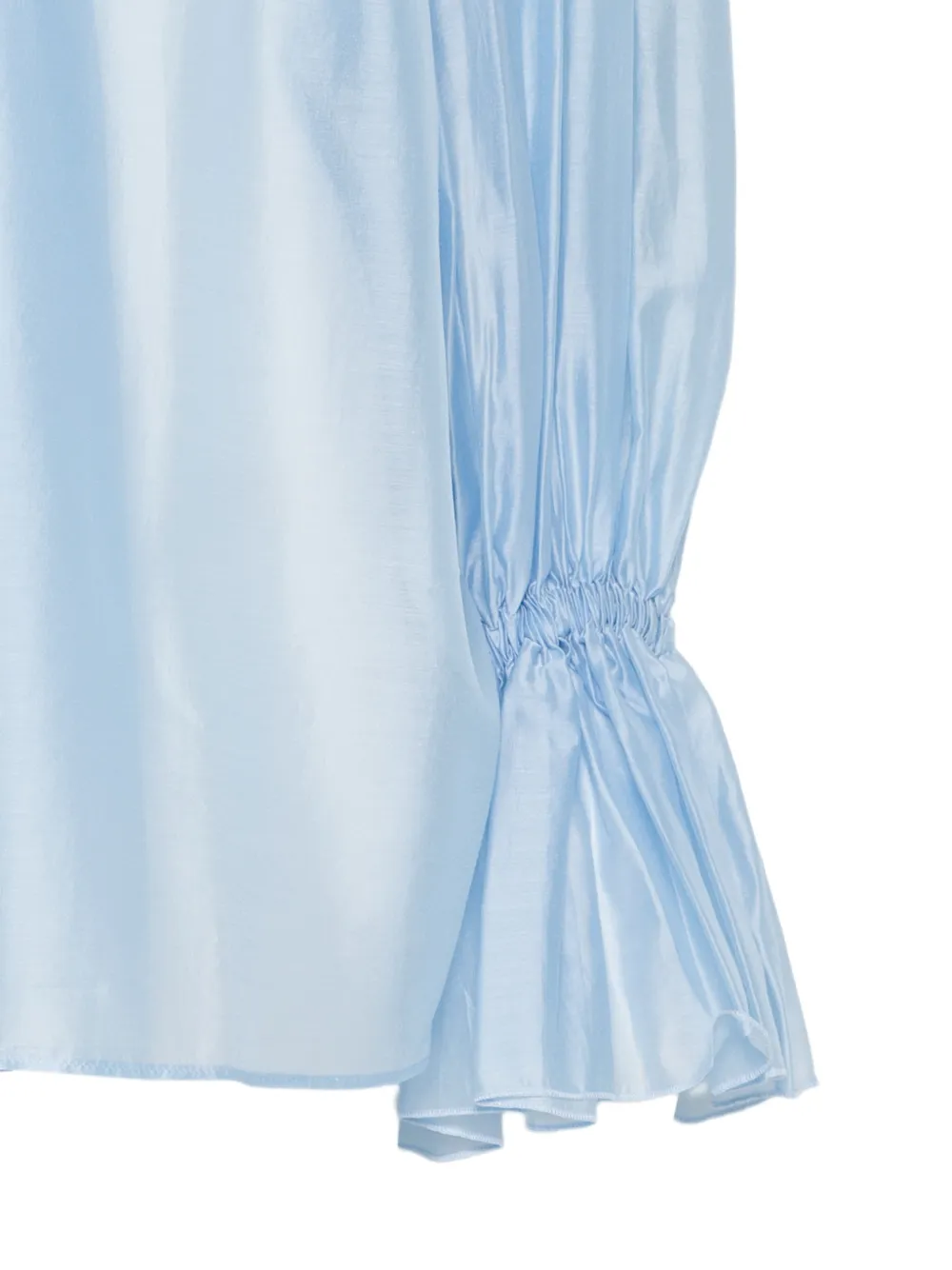 THELATEST ruffled-neck blouson-sleeve shirt Blauw