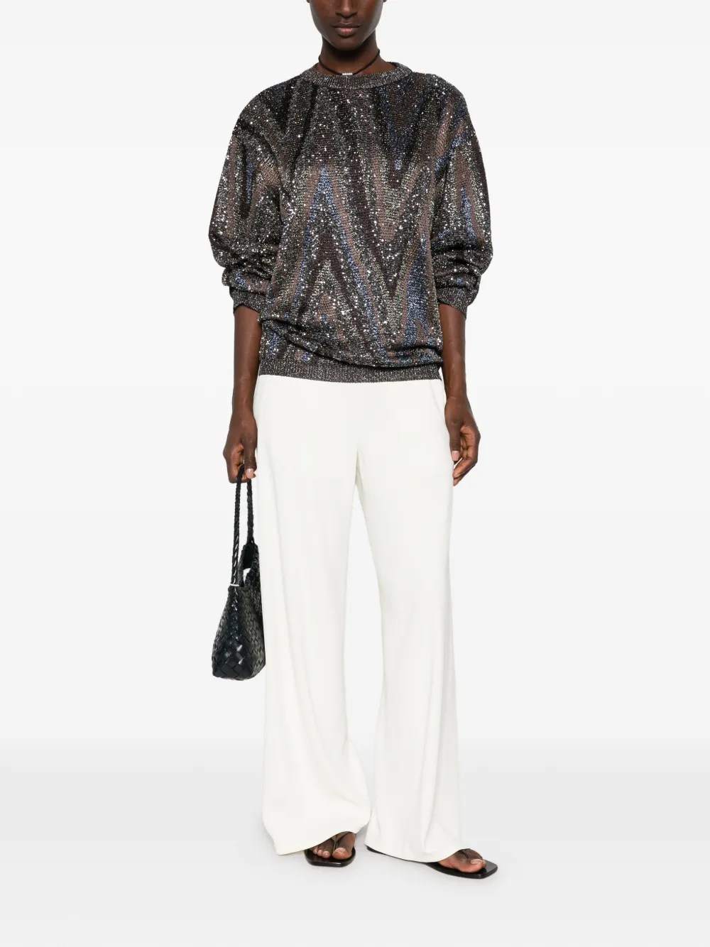 Missoni sequin-embellished sweater Zwart