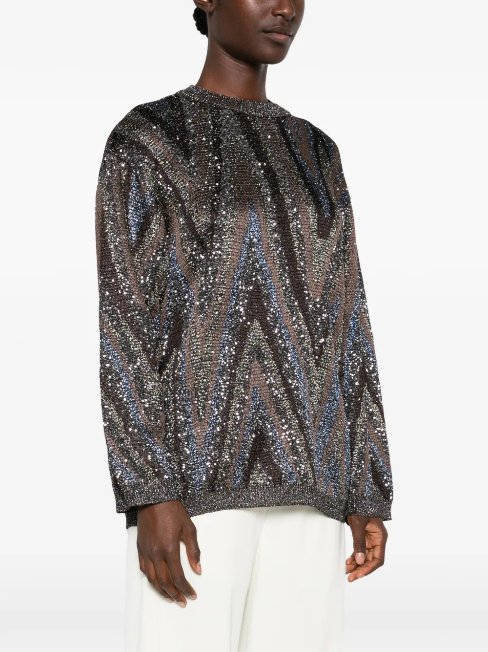 Missoni sequin-embellished sweater Zwart