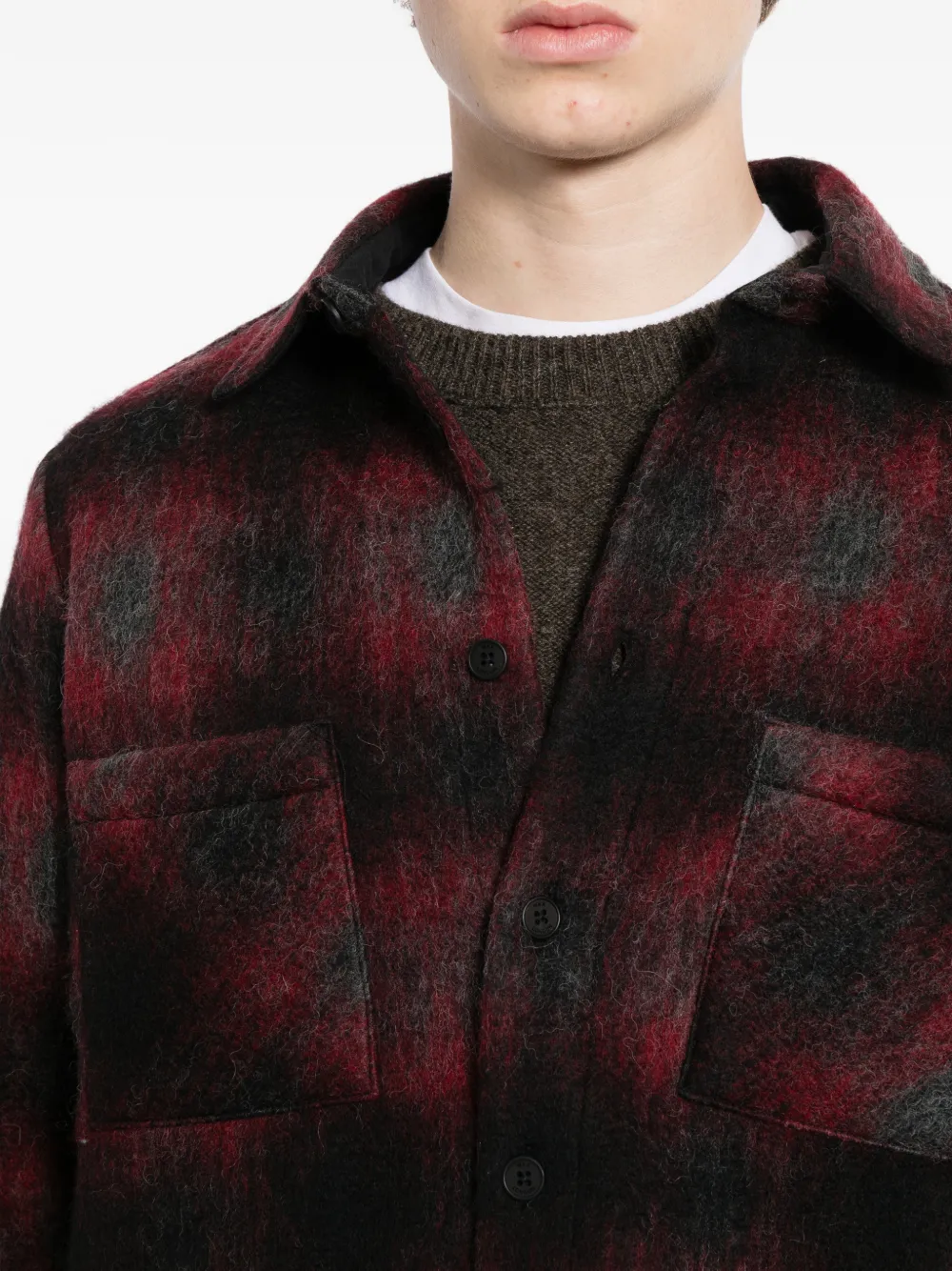Wax London Whiting shirtjack Rood