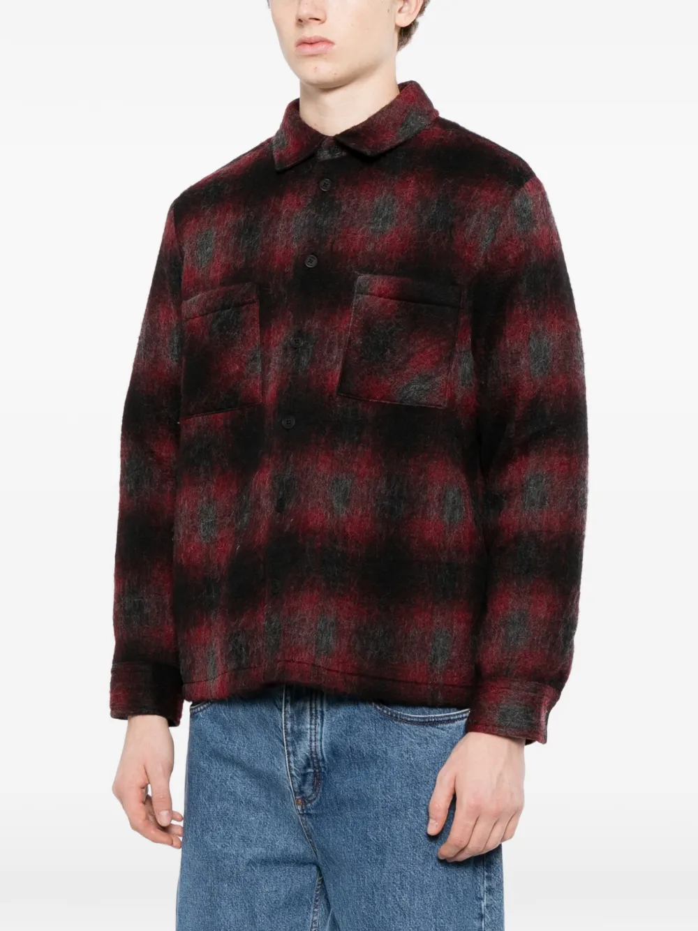 Wax London Whiting shirtjack Rood