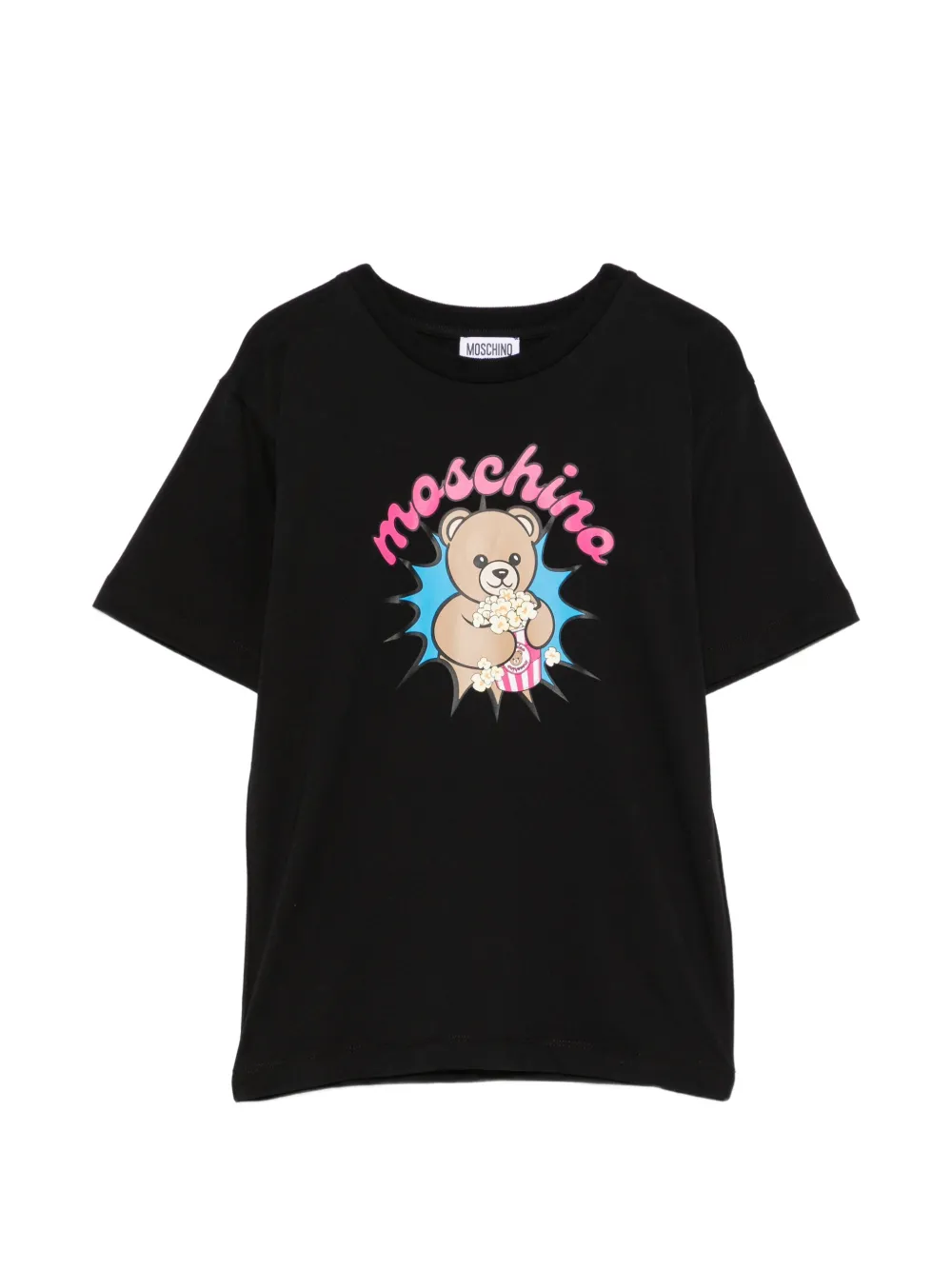 Moschino Kids Teddy Bear graphic-print T-shirt - Nero