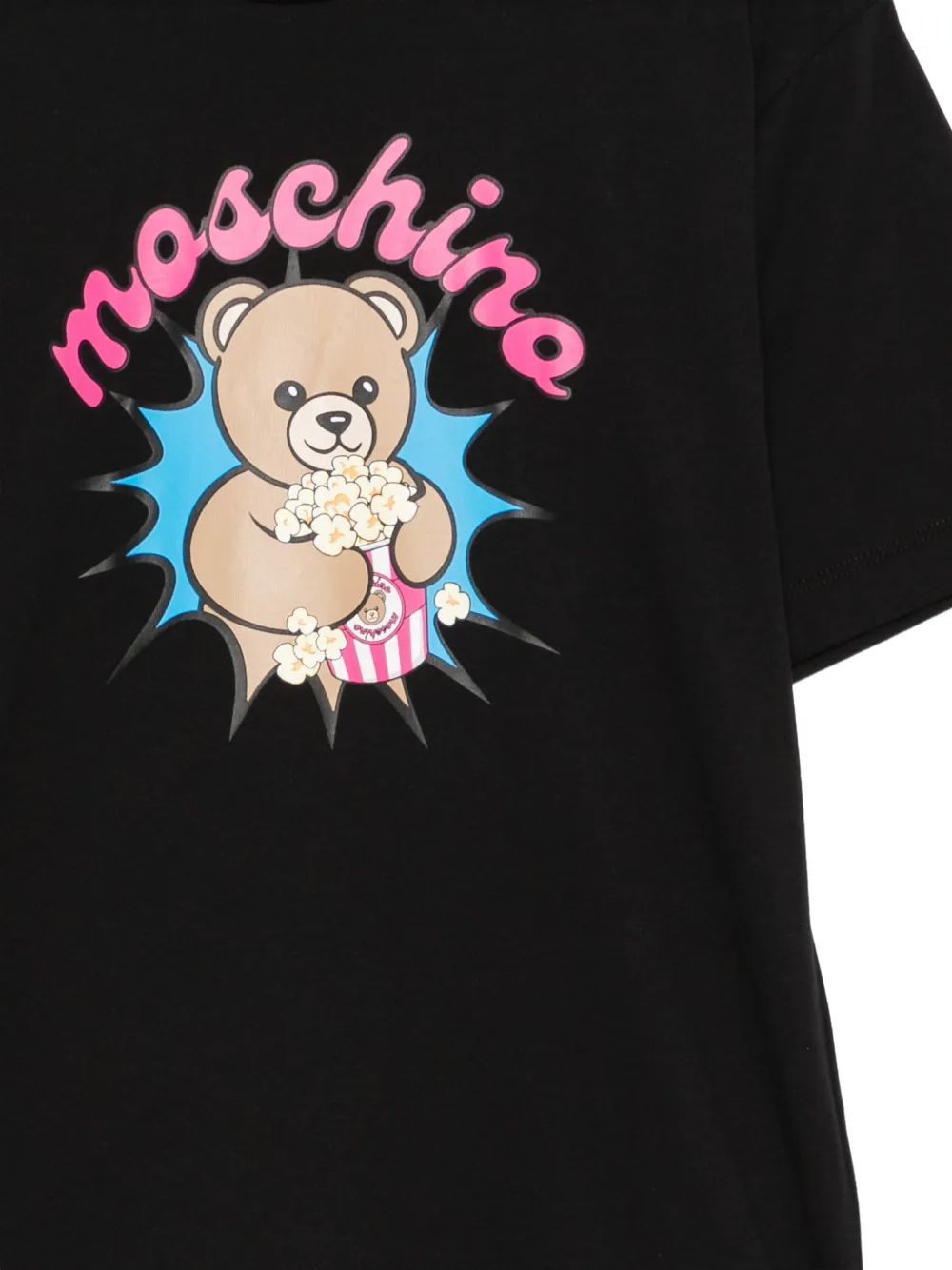 Moschino Kids T-shirt met print Zwart
