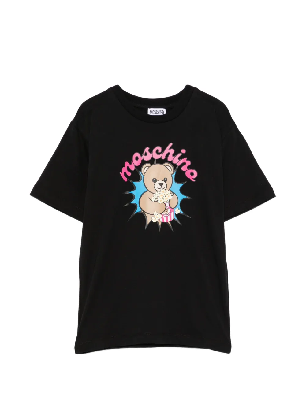 Moschino Kids Teddy Bear graphic-print T-shirt - Nero