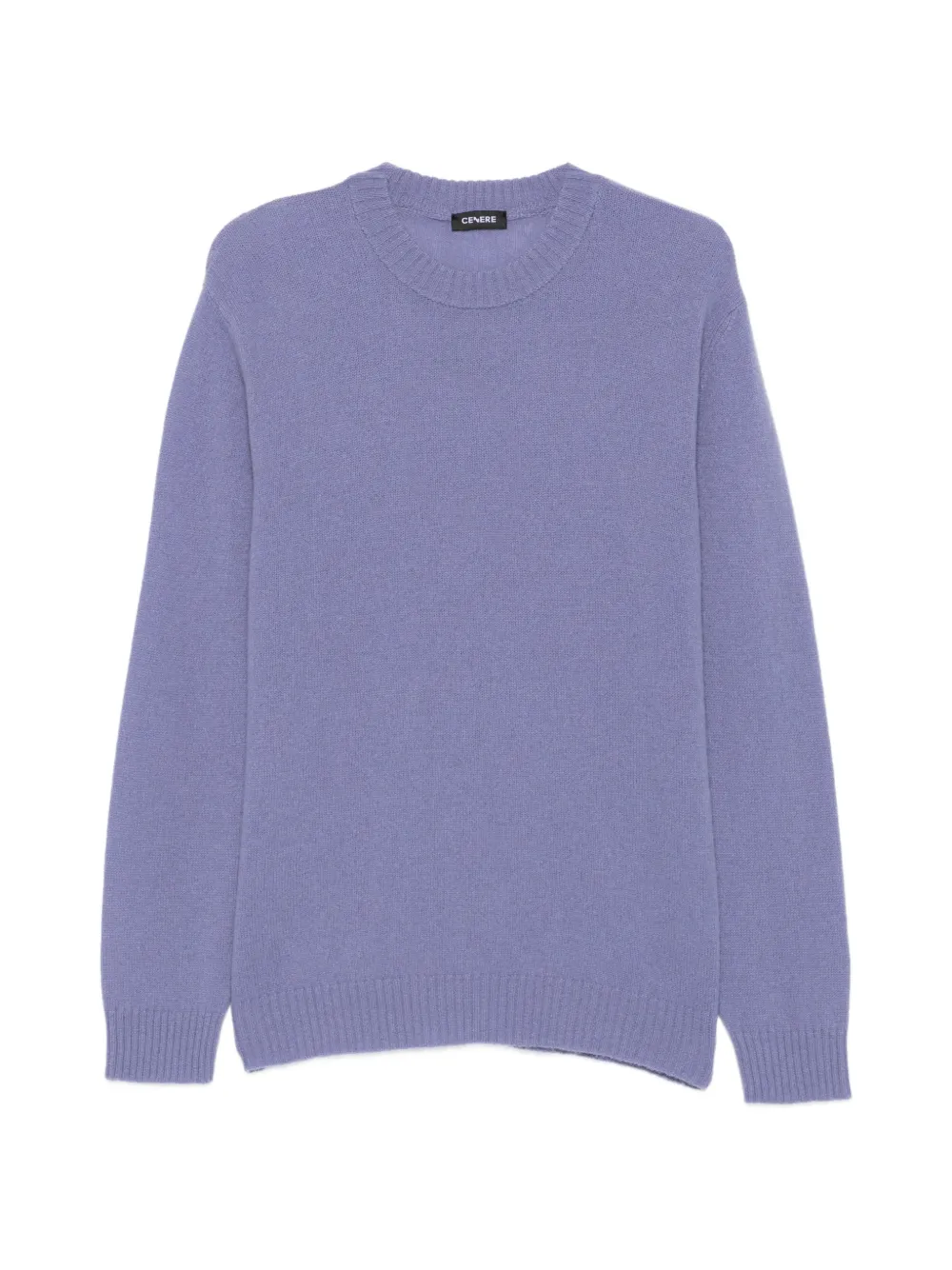 Cenere Fine-knit Crew-neck Sweater In Purple