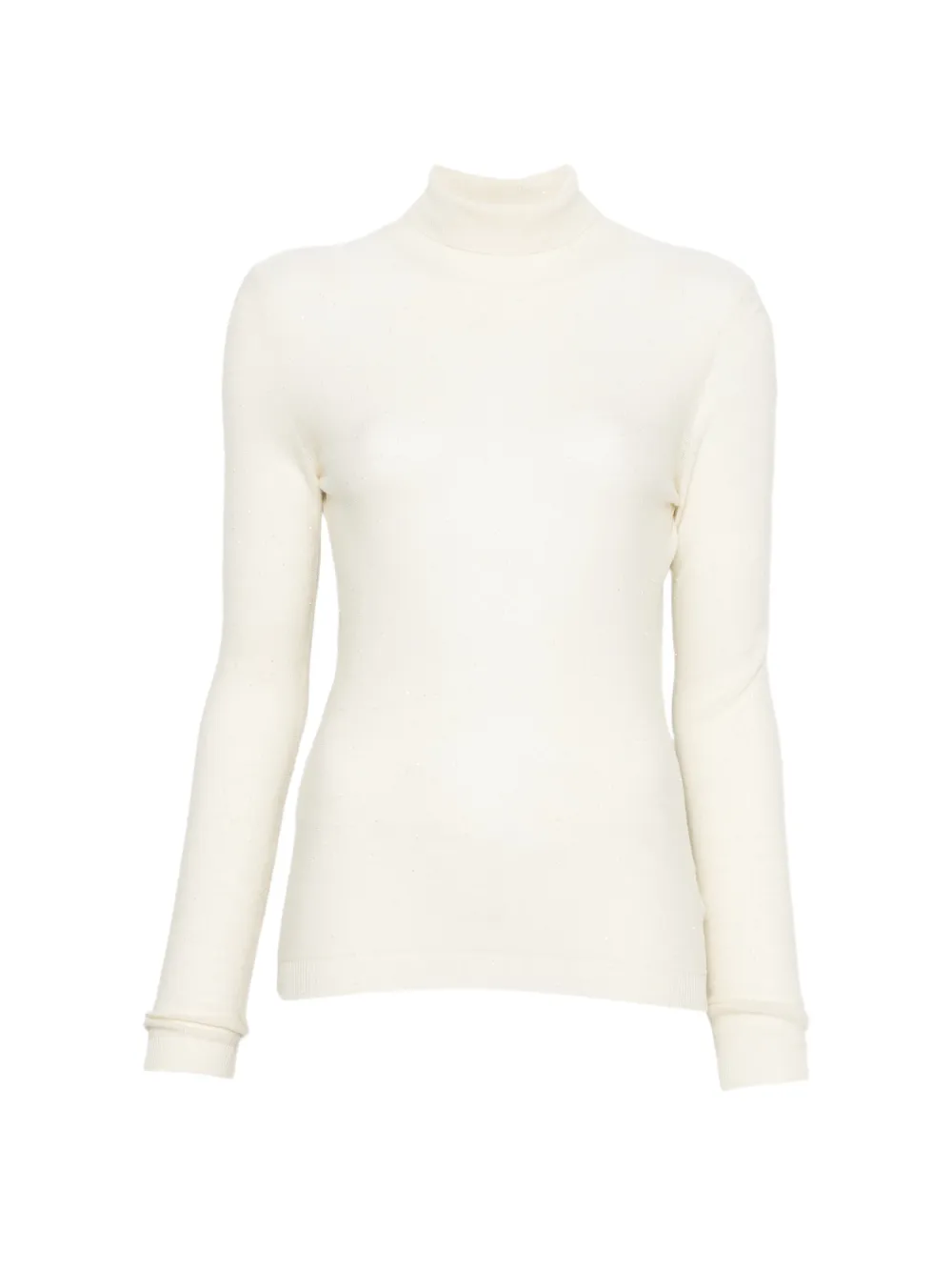 Fabiana Filippi sequin-embellished roll-neck sweater Beige
