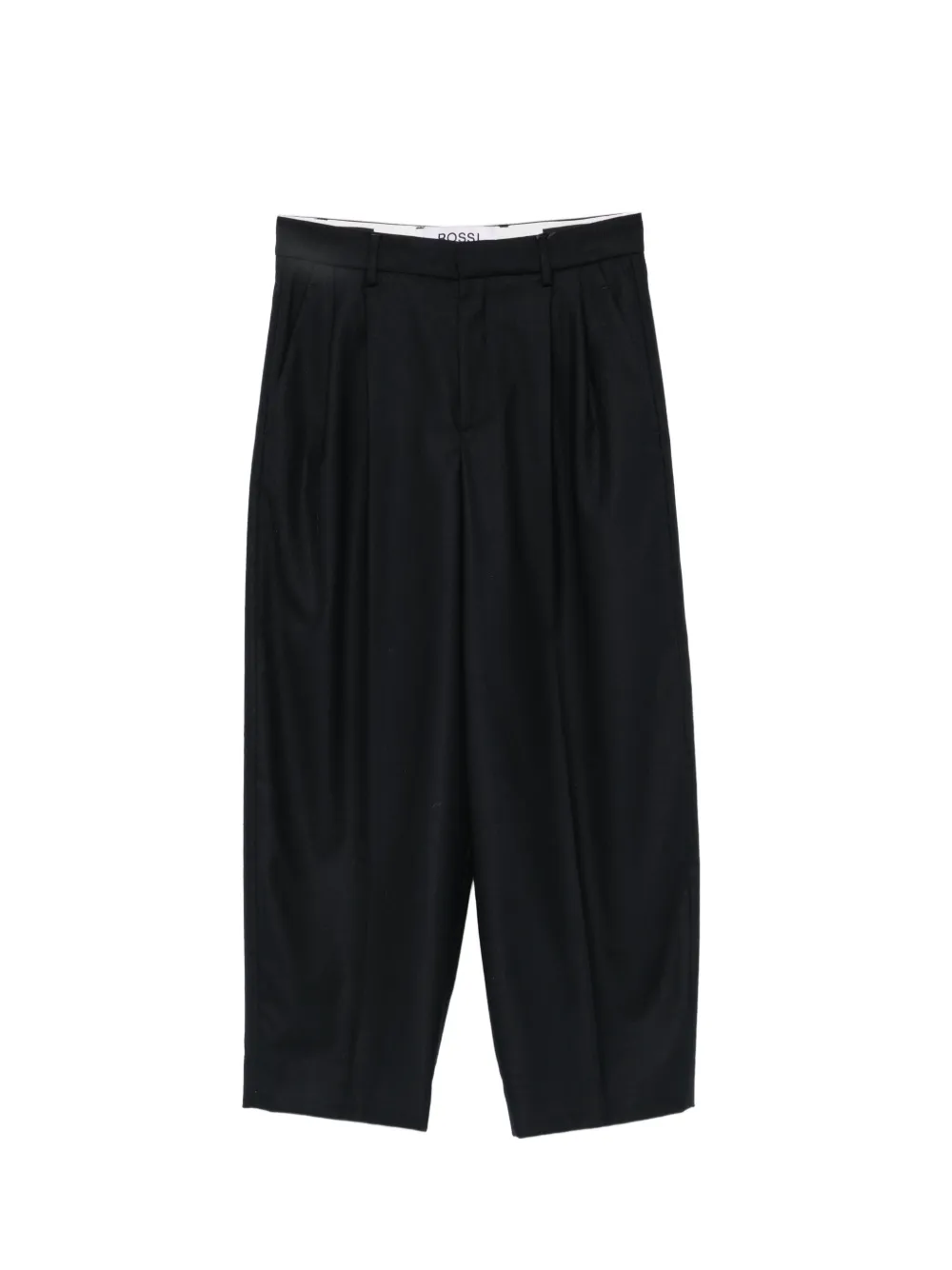 ROSSI pleated cropped trousers - Noir