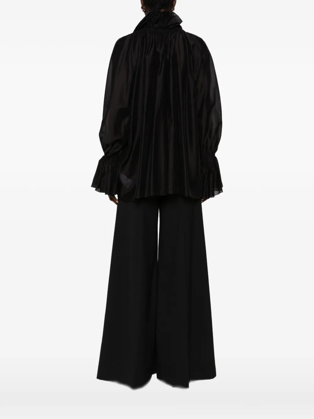 THELATEST Blouse met ruches Zwart