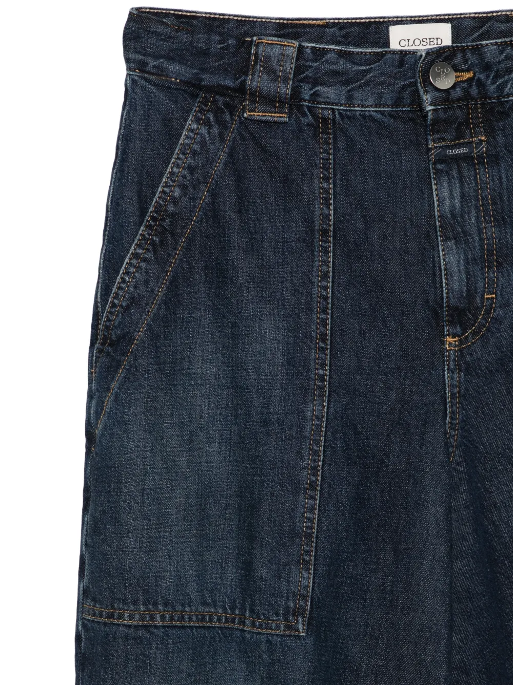 Closed Rhannon panelled high-waisted jeans Blauw